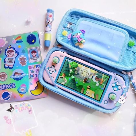 Pastel Nintendo Switch, Switch Lite Aesthetic, Nintendo Switch Lite Aesthetic, Nintendo Switch Lite Accessories, Switch Lite Accessories, Kawaii Nintendo Switch, Pink Switch, Nintendo Lite, Gradient Pastel