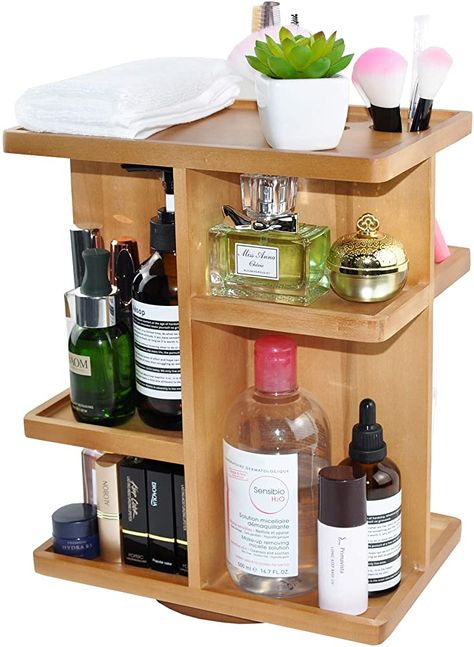 Makeup Vanity Bedroom, Makeup Organization Vanity, Beauty Organization, Kitchen Spices, Bedroom Closet, Vanity Desk, Home Decor Color, Wood Bedroom, Cosmetic Organizer