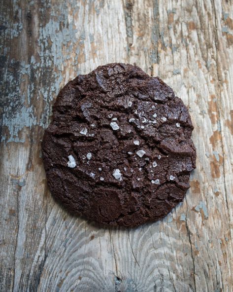 Salted Dark Chocolate Olive Oil Cookies - Mississippi Vegan Red Lentil Dahl, Oil Cookies, Olive Oil Cookies, Vegan Chocolate Cookies, Lentil Dahl, Vegan Party Food, Vegan Holiday Recipes, Vegan Holiday, Big Cookie