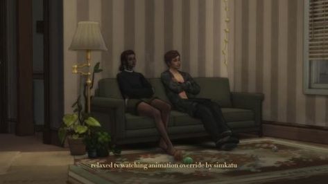 relaxed tv watching animations override Animation Override Sims 4, Sims 4 Tv Mod, Sims 4 Animation Override, Tv Watching, Smooth Transitions, Sims4 Cc, Sims Mods, The Sims 4, The Sims