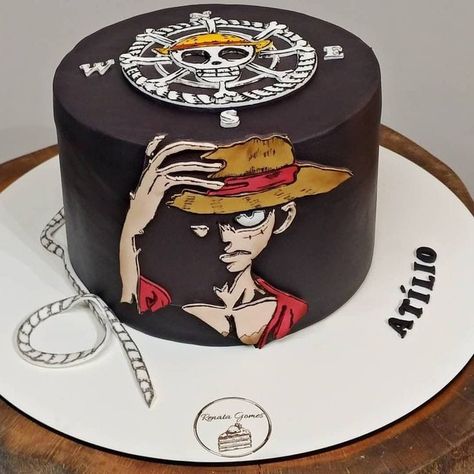 One Piece Theme Cake Design, One Piece Anime Bday Theme, One Piece Anime Cake Ideas, Luffy Cake One Piece, Gateau One Piece, One Piece Themed Birthday Party, One Piece Cake Ideas, One Piece Torte, One Piece Theme Cake