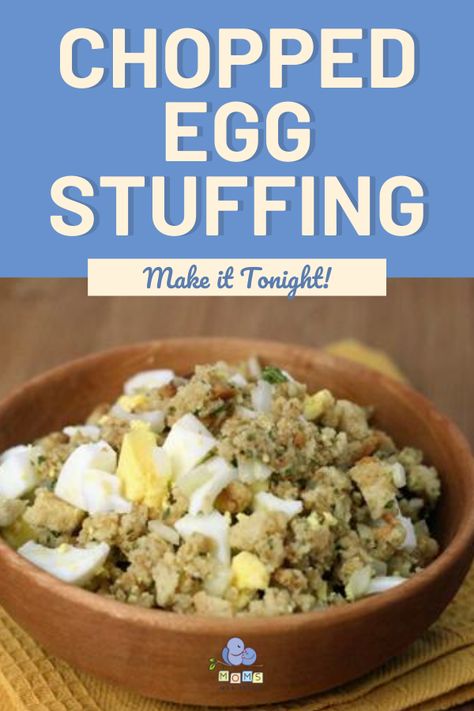 Chopped Egg Stuffing Stuffing With Eggs, Thanksgiving Entrees, Dressing With Chicken, Thanksgiving Entree, Easy Hard Boiled Eggs, Boiled Egg Recipes, Hard Boiled Egg Recipes, Making Hard Boiled Eggs, Stuffing Recipes For Thanksgiving