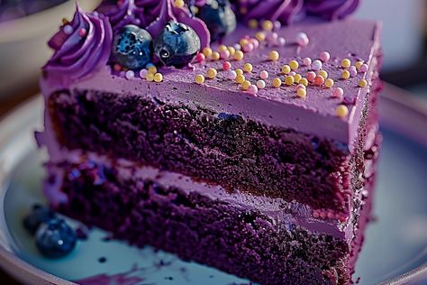 So delicious! Purple Velvet Cake, Purple Velvet Cakes, Caramel Apple Cake, Turtle Cake, Strawberry Cake Mix, Caramel Buttercream, Creamy Caramel, Moist Cake, Rich Chocolate Cake