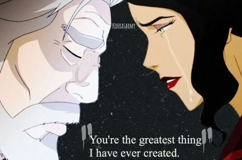 "You're the greatest thing I have ever created" - Hiroshi Sato | Asami Sato / LOK Hiroshi Sato, Asami Sato, Legend Of Korra, Aang, Avatar, Disney Princess, Disney Characters, Movie Posters, Fictional Characters