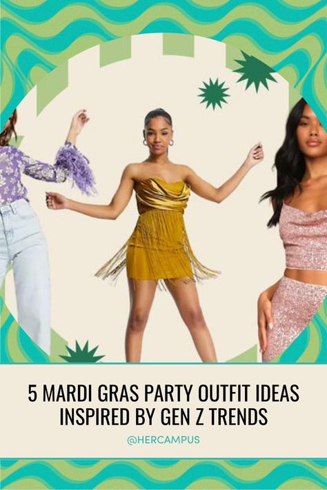 Mardi Gras is here, which means you need a great look to wear to your big party. Here are five Mardi Gras party outfit ideas all inspired by trends Gen Z loves. Gen Z Party Outfit, Gen Z Party, Mardi Gras Party Outfit, Gen Z Trends, Party Outfit Ideas, Mardi Gras Party, Style Goals, Big Party, Gen Z