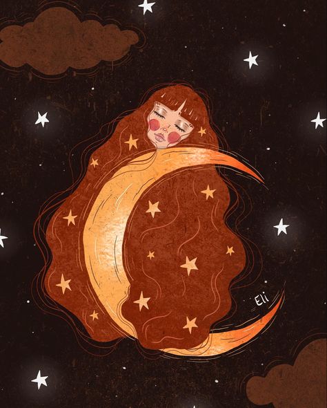 You Are My Moon, Handy Wallpaper, Cat Air, Celestial Art, Lukisan Cat Air, Witch Art, On The Moon, Girly Art, Art Journals