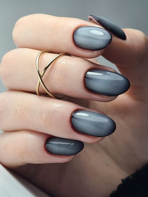 Nail Art Dark Colors, Cute Dark Nails, Gel Nails Dark, Dark Nail Colors, Dark Gel Nails, Dark Nail Art, Nails Goth, Dark Nail, Nails Dark