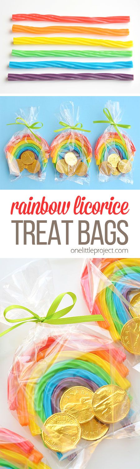 These rainbow licorice treat bags are SO SIMPLE and they look so cute! They're the perfect treat to make for St. Patrick's Day or even a rainbow birthday party! Stpatricksday Crafts, Classroom Snacks, Trolls Birthday Party, Rainbow Parties, Troll Party, Rainbow Birthday Party, Rainbow Party, Rainbow Birthday, St Pattys Day