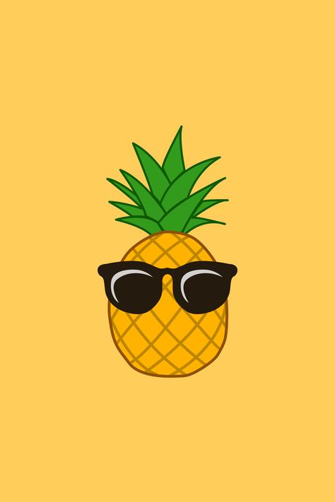 A simple pineapple with cool, slick sunglasses. Cartoon Pineapple, Pineapple Drawing, Pineapple Painting, Cute Pineapple, Pineapple Decor, Lean Belly Juice, Belly Juice, Fruit Wallpaper, Cool Glasses