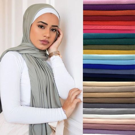 I just added a new item to eBay, NEW JERSEY SCARF Shawl Wrap Hijab Stretchy Big Large Plain Maxi Many Colour GIFT! #eBay #eBaySeller https://ebay.us/ZkcRhH Jersey Hijab Scarfs, Wrap Hijab, Jersey Scarf, Jersey Hijab, Hijab Scarf, Shawl Wrap, Face Coverings, Muslim Women, Head Scarf