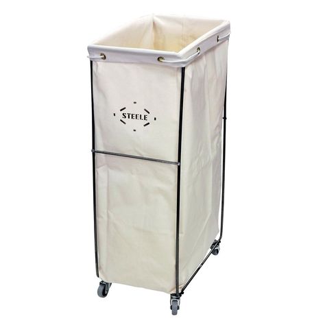 Steele Canvas Natural Sorting Hamper | The Container Store Steele Canvas, Canvas Laundry Hamper, Laundry Cart, Clothes Hamper, Vintage Laundry, Vertical Design, Laundry Room Storage, Laundry Storage, Container Store