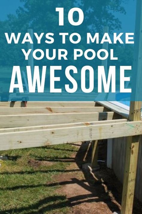 Diy Slide For Above Ground Pool, Diy Pool Stairs, Simple Pool Decks For Above Ground Pools, Homemade Pool Slide, Above Ground Pool Slide Ideas, Diy Pool Slide, Pool Slide Diy, Above Ground Pool Stairs, Above Ground Pool Slide