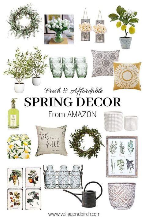 Decor From Amazon, Spring Decor Ideas, Home Farmhouse Decor, Farmhouse Decor Ideas, Spring Valley, Amazon Home Decor, Olive Trees, Summer Home Decor, Spring Home Decor