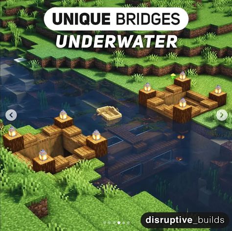 Underwater Bridge Minecraft, Giant Tree Minecraft, Mc Bridge, Minecraft Zoo Layout, Minecraft Zoo Exhibits, Underwater Minecraft Houses, Minecraft Enclosure, Unique Minecraft Builds, Minecraft Spawn Point Ideas