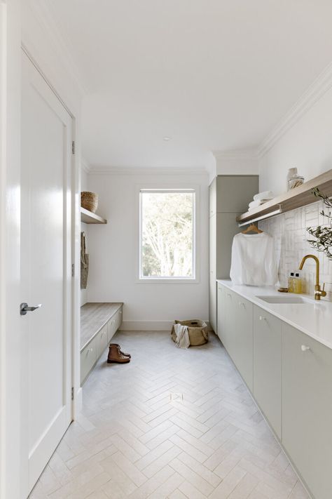 Laminex Seed, Laundry Inspiration, Orange Photography, Laundry Mudroom, Laundry Doors, Villa Interior, Mudroom Laundry Room, Neoclassical Interior, Laundry Room Renovation