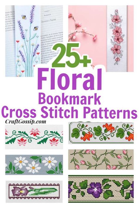 25 Floral Bookmark Cross Stitch Patterns – Cross-Stitch Counted Cross Stitch Flowers, Cross Stitch Bookmarks Flowers, Free Cross Stitch Flower Patterns, Flower Cross Stitch Bookmark, Easy Cross Stitch Bookmark Patterns Free, Free Flower Cross Stitch Patterns, Cross Stitch Floral Pattern, Counted Cross Stitch Bookmark Patterns Free, Counted Cross Stitch Bookmark Patterns