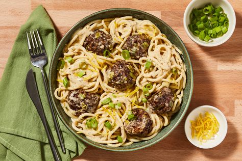 Share me on Pinterest Creamy Tuscan Spaghetti And Meatballs, Hello Fresh Firecracker Meatballs, Fire Cracker Meatballs Hello Fresh, Hello Fresh Sausage Pasta, Tuscan Spaghetti, Hello Fresh Chicken Sausage Spaghetti Bolognese, Spaghetti Meatballs Recipe, Hello Fresh Stuffed Peppers, Spaghetti Meatball Recipes