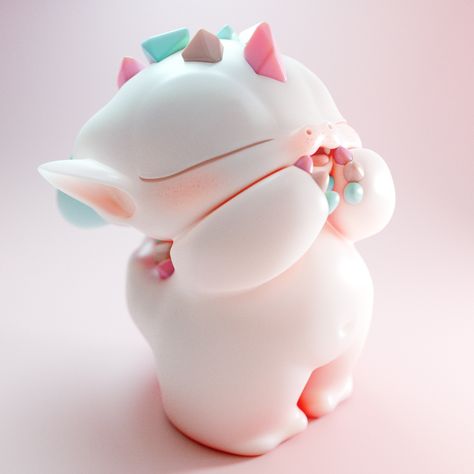 ArtStation - RAINBOW DRAGON 2.0, Puffy puffpuff Rainbow Dragon, Dragon 2, Vinyl Toys, Piggy Bank, Character Design, Rainbow, Instagram, Kawaii