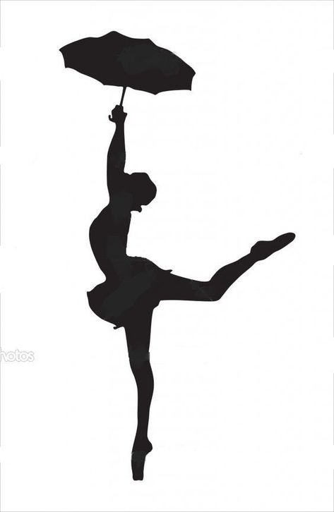 Shilluete Art, Ballerina Silhouette Art, Umbrella Silhouette, Ballet Painting, Stencil Decor, Idee Cricut, Silhouette Painting, Wedding Silhouette, Silhouette Stencil