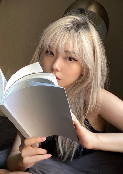 A Book, Blonde Hair, A Woman, Blonde, Hair