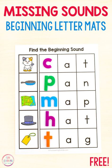 Cvc Beginning Sounds Worksheets Free, Letter And Sound Activities, Free Printable Phonics Worksheets, Free Phonics Printables Kindergarten, Cvc Words With Pictures Free Printable, Beginning Sound Activities, Cvc Worksheets Free, Beginning Sounds Kindergarten, Phoneme Segmentation Activities