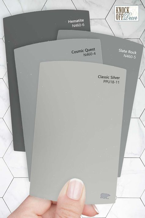 Behr Classic Silver, Benjamin Moore Coventry Gray, Silver Room, Paint Charts, Behr Paint, Grey Color Palette, Grey Paint Colors, تصميم للمنزل العصري, Neutral Undertones