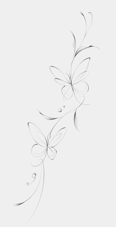 Waist Butterfly Tattoos For Women, 7 Butterfly Tattoo, Faith Dragonfly Tattoo, Nature Tattoo Designs For Women, Arm Tattoos For Women Stars, Flowy Butterfly Tattoo, Fine Line Tattoo Inspiration, Butterfly Landing Tattoo, Woman Tattoo Aesthetic