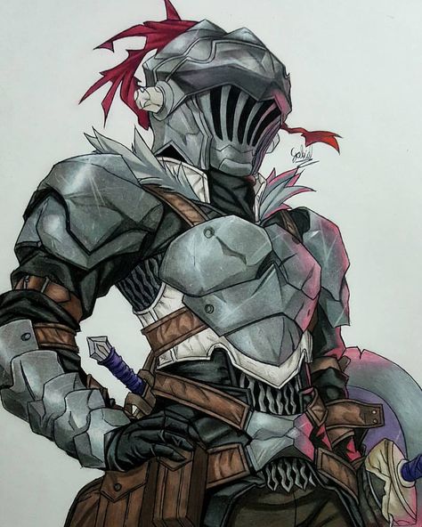 Goblin Slayer Art by #godssoni_  #Goblin_Slayer #Anime_Art #Drawing #godssoni_ / #LM_Draws / #DrawsLM Toy Makeover, Belt Pouches, Goblin Slayer, Idee Cosplay, Nikola Tesla, Fantasy Armor, Armor Concept, Art And Illustration, 만화 캐릭터