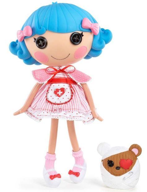 Square Apron, Short Blue Hair, Lalaloopsy Dolls, Pink Cheeks, Rhymes For Kids, Nick Jr, Lol Dolls, Red Polka Dot, Red Bow