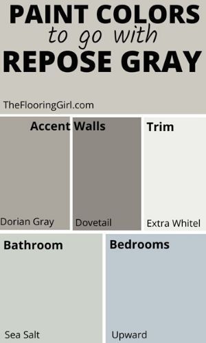 Repose Gray from Sherwin Williams (SW7015) - Fabulously Neutral | The Flooring Girl Acacia Haze, Repose Gray Paint, Repose Gray Sherwin Williams, Gray Paint Colors, Repose Gray, Farmhouse Paint Colors, House Color Palettes, Farmhouse Paint, Neutral Paint Colors