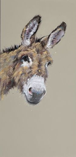 How To Draw A Donkey Face, Cute Donkey Drawing Art, Nicky Litchfield, Watercolor Donkey, Donkey Painting, Farm Watercolor, Mules Animal, Donkey Drawing, Donkey Art