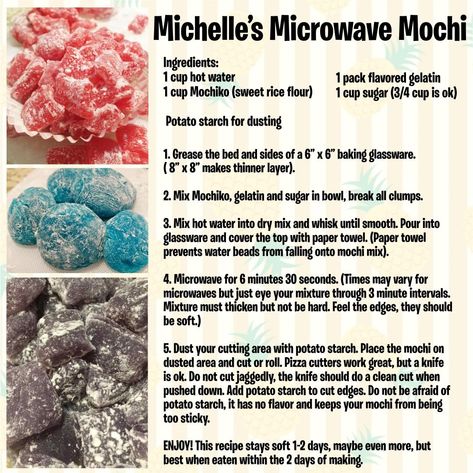 Microwave Mochi, Rice Flour, Mochi, Hot Water, Favorite Things, Flour, Rice, Baking