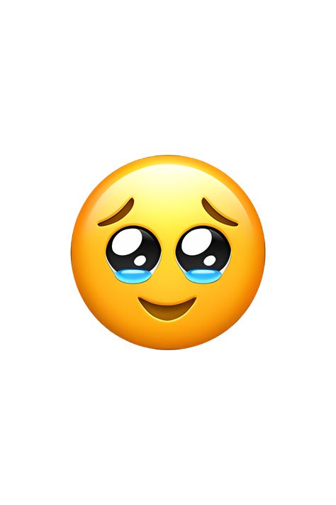 The 🥹 Face Holding Back Tears emoji depicts a yellow face with closed eyes, a downturned mouth, and a single tear drop on one cheek. The face also has a crumpled or wrinkled forehead, indicating that the person is trying to hold back their tears. The emoji is often used to express sadness, disappointment, or a feeling of being overwhelmed. Single Emoji Wallpaper, Holding Back Tears Emoji, Ios Emoji Stickers, Emoji Icons Faces, Ios Emoji Faces, New Emojis Iphone Ios, Apple Emojis Ios, Apple Emoji Png, Phone Emoji Png