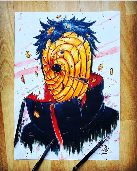 Naruto Painting, Naruto Akatsuki, Naruto Sketch Drawing, Itachi Uchiha Art, Obito Uchiha, Dragon Ball Painting, Naruto Sketch, Best Anime Drawings, Manga Drawing Tutorials