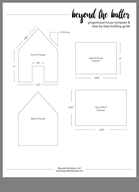 Pottery House Template, Christmas Clay House Diy, Ceramic House Template, Small Gingerbread House Template, Clay House Template, Gingerbread House Template Free, Ceramic Templates, Homemade Gingerbread House, Gingerbread House Template