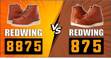 Are you looking for dependable, stylish boots that will last through the toughest of elements? When it comes to durability and quality, nothing quite compares to Red Wing. The two mainstays in the Red Wing lineup are the 8875 and 875. Red Wing 875, Red Wings Boots, Red Wing Heritage Boots, Red Wing Boots, Similarities And Differences, Wing Shoes, Work Boot, Stylish Boots, Red Wing