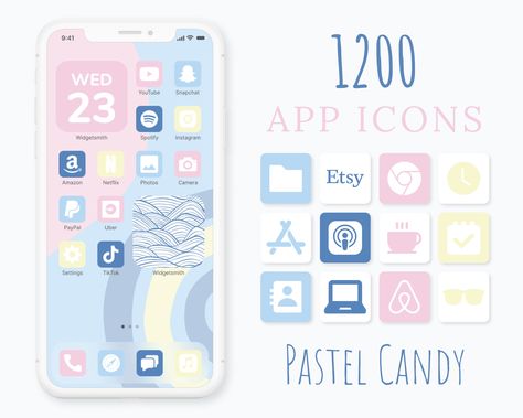 Themed App Icons, Candy App, Wallpapers Widgets, Gold App, Pastel Icons, Facebook Header, Book Cake, Pastel Candy, Iphone Mobile