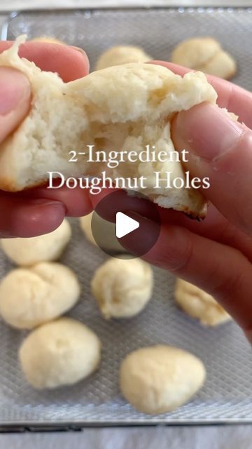 Bethany on Instagram Air Fried Donut, Fried Donut Holes, Homade Donuts, Easy Donut Holes, Air Fry Donuts, Healthy Doughnuts, Sour Cream Donut, Doughnut Holes, Dough Ingredients