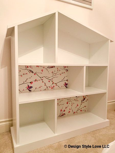 Diy Doll House Bookshelf, Dollhouse Bookcase Diy, Dollhouse Bookcase Makeover, Bookcase Dollhouse Diy, Bookshelf Dollhouse Diy, Dollhouse Bookshelf Diy, Pottery Barn Dollhouse Bookcase, Diy Dollhouse Bookcase, Dollhouse Hack