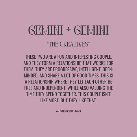 Gemini Love Compatibility + What Works 🤍 #Listentothevirgo Gemini And Gemini Compatibility, Gemini And Gemini, Gemini Love Compatibility, Gemini Compatibility, Gemini Love, Love Compatibility, Open Minded, Good Times, Astrology