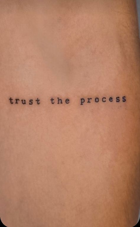 Consistency Tattoo Ideas, Independent Tattoo Ideas, No Limits Tattoo, Trust The Process Tattoo, Knitting Tattoos, Body Branding, Tattoo Tour, Independent Tattoo, Darkside Tattoo