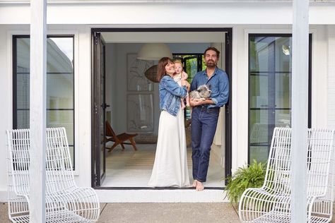 Who Is Leanne Ford - Inside HGTV Star Leanne Ford's Home in Pittsburgh Blue Kitchen Designs, Door Photography, Hgtv Designers, Ford Interior, Hgtv Shows, Leanne Marshall, Hgtv Star, Domino Magazine, Black Front Doors