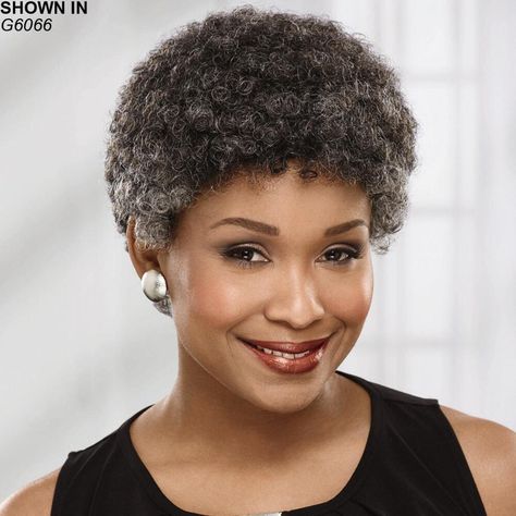 Wigs for elderly ladies Short Natural Styles, Short Afro Wigs, Natural Curly Wig, Short Black Wigs, Curly Afro Wig, Black Hair Wigs, Chic Short Hair, Stylish Short Hair, Natural Hair Wigs