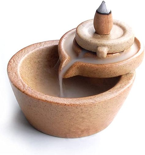 Amazon.com: OwMell Stone Mill Backflow Incense Holder, Antique Ceramic Mill Waterfall Incense Burner, Aromatherapy Ornament Home Decor : Home & Kitchen Backflow Incense Holder, Cone Incense Holder, Waterfall Incense Burner, Waterfall Incense, Backflow Incense Burner, Cone Incense, Ceramic Incense Holder, Backflow Incense, Cerámica Ideas