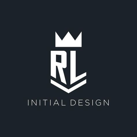 RL logo with shield and crown, initial monogram logo design Rl Logo, Fashion Truck, Monogram Logo Design, Flyer And Poster Design, Initial Monogram, Monogram Logo, Monogram Initials, استوديو الصور, Vector Art