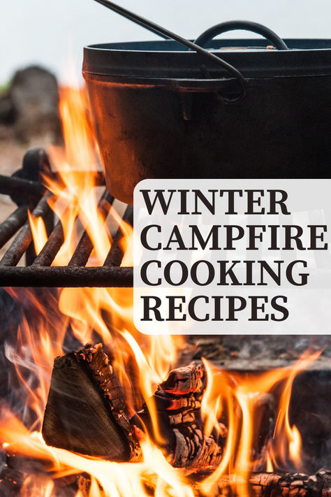 Fireplace Meals, Winter Camping Recipes, Campfire Thanksgiving Dinner, Cabin Camping Meals, Cold Weather Camping Meals, Cold Weather Camping Food, Gourmet Camping Meals, Winter Camping Meals, Camping Thanksgiving Dinner