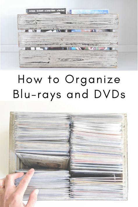 Storage solutions for movies—find the one that works best for you!  #dvdstorage #moviestorage #organization Movie Storage Ideas Dvd Organization, Bluray Storage Ideas, Movie Storage Ideas, Blu Ray Storage Ideas, Cd Organization Ideas, Bluray Storage, Dvd Storage Solutions, Dvd Storage Ideas, Blu Ray Storage