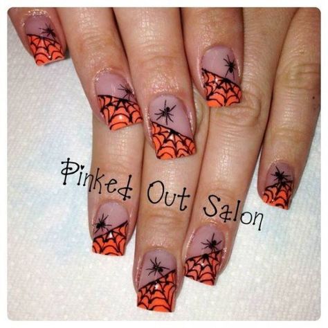 Dolphin Nails, Halloween Nail Art Easy, Halloween Nails Diy, Halloween Spiders, Halloween Nails Easy, Unghie Nail Art, Nail Board, Halloween Things, Halloween Acrylic Nails