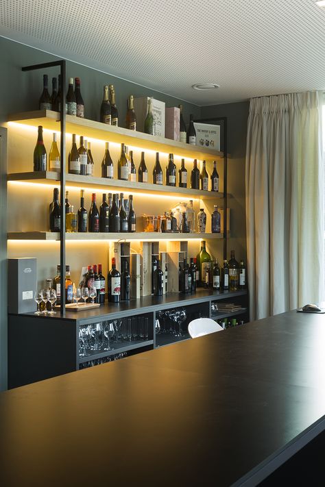 Bar Wall Design, Back Bar Design, Home Bar Counter, Home Bar Ideas, Bourbon Room, Bar Counter Design, Home Bar Cabinet, Home Bar Rooms, Modern Home Bar