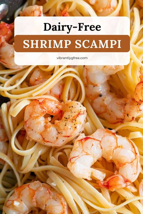 Make this insanely delicious Dairy-Free Shrimp Scampi recipe in your own kitchen! 5 ingredients, 15 minutes hands-on, naturally gluten-free. #shrimp #dairyfree #glutenfree #easydinners Dairy Free Shrimp Recipes, Classic Shrimp Scampi, Ways To Cook Shrimp, Easy Paella, Shrimp And Rice Recipes, Paleo Diet Meal Plan, Shrimp Scampi Recipe, Scampi Recipe, Gluten Free Dishes